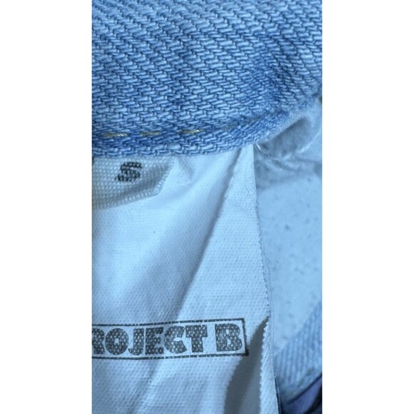 VTG 80s Project B Sz S High-waisted Mini denim shorts Fold Over Wide Leg BOHOO - Picture 4 of 6